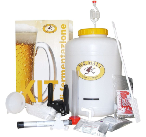 Kit di fermentazione con fermentatore a bocca stretta