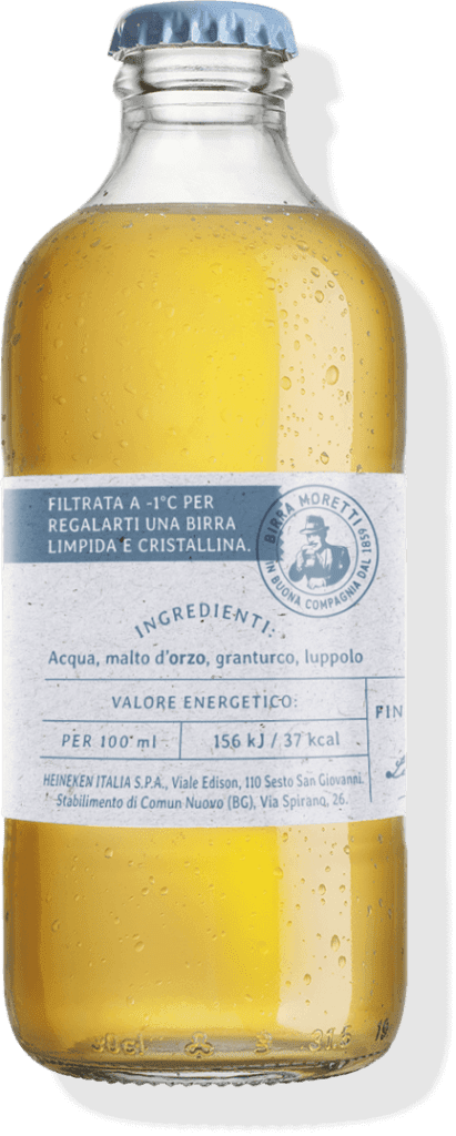 Birra Moretti filtrata a freddo